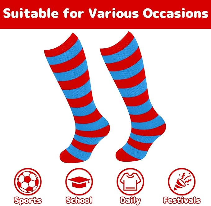 Olreco 1 Pack Toddler Kids Youth Soccer Socks Girls Boys Baseball Socks Youth Knee High Softball Football Accessories Cotton