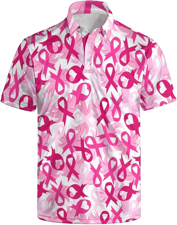 HUURAY Funny Golf Polos for Men Funny Print Short Sleeve Shirts Quick Dry Polo Shirts Hawaiian Shirt Performance Golf Outfits