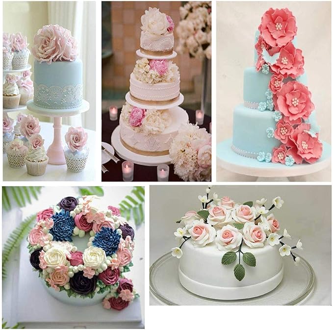 62pcs Gumpaste Flowers and Leaves Fondant Tool Leaf Tool Kit Gum Paste Flower - Image 8