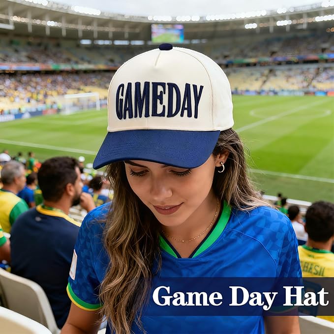 Game Day Hat for Women Men, World Cup Hat Football Softball Basketball Caps