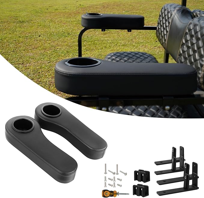 Golf Cart Armrest with Cup Holder for Rear Seat kit