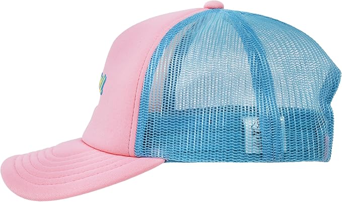 Cinnamoroll Trucker Hat, Puff Print Adult Baseball Cap with Curved Brim, Pink, One Size