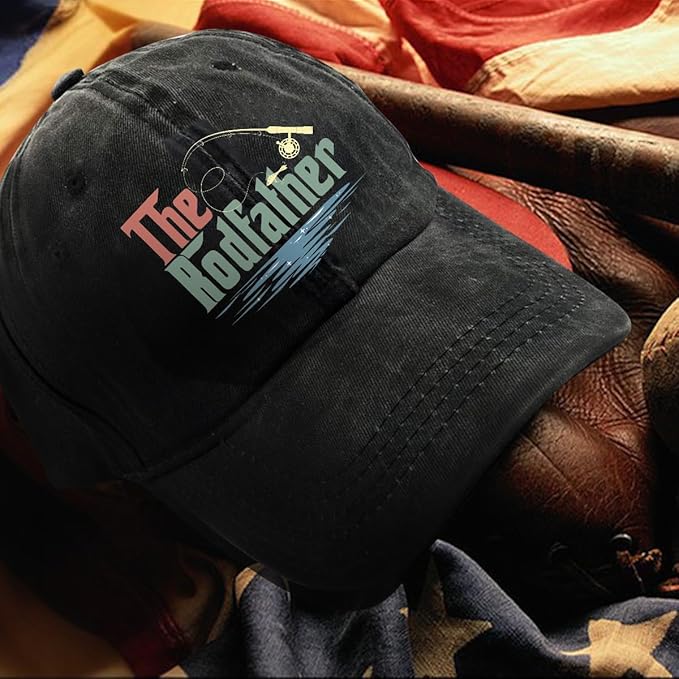 Fishing Adjustable Cotton Baseball Cap, Funny Trucker Hat Gift for Men Women Grandpa Dad Fishing Lover Fisherman