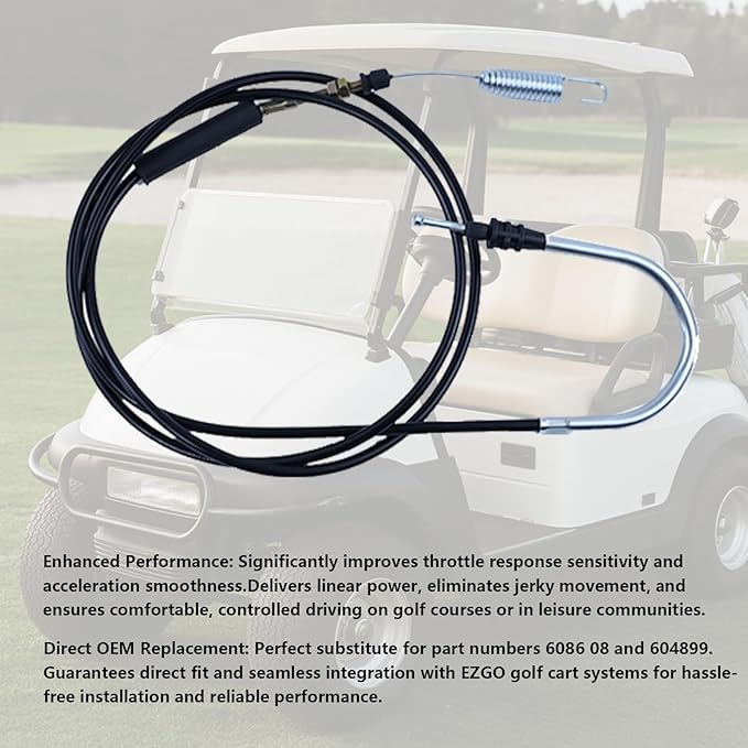 Accelerator Throttle Cable for EZGO E-Z-GO Cushman Golf Cart，for Express MPT Shuttle ST Terrain TXT Workhorse 2008-2024，Replace 608608 604899