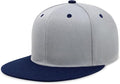 CHOK.LIDS Flat Bill Visor Classic Snapback Hat Blank Adjustable Brim High Top End Trendy Color Style Plain Tone Baseball Cap