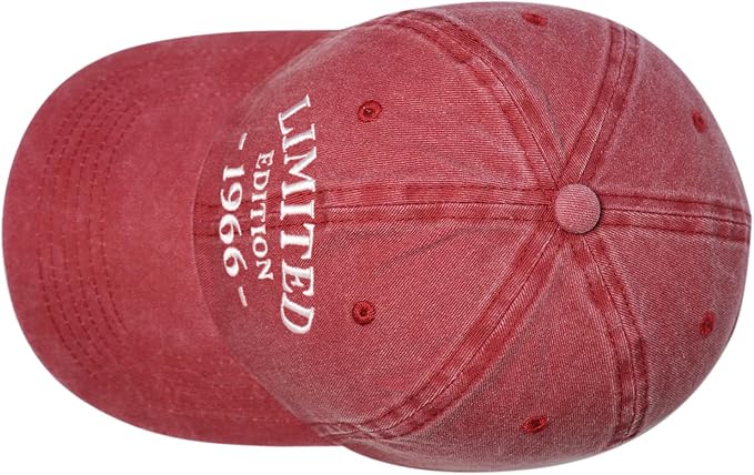 60th Birthday Gifts for Men Women, 60 Year Old Gifts Ideas, Adjustable Washed Cotton Embroidered Baseball Cap