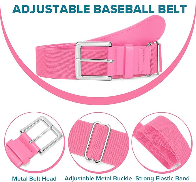 Baseball Socks and Belt Combo for Youth Adult - Softball Sock and Belt for Boys and Girls (2 Pairs of Socks & 1 Belt)