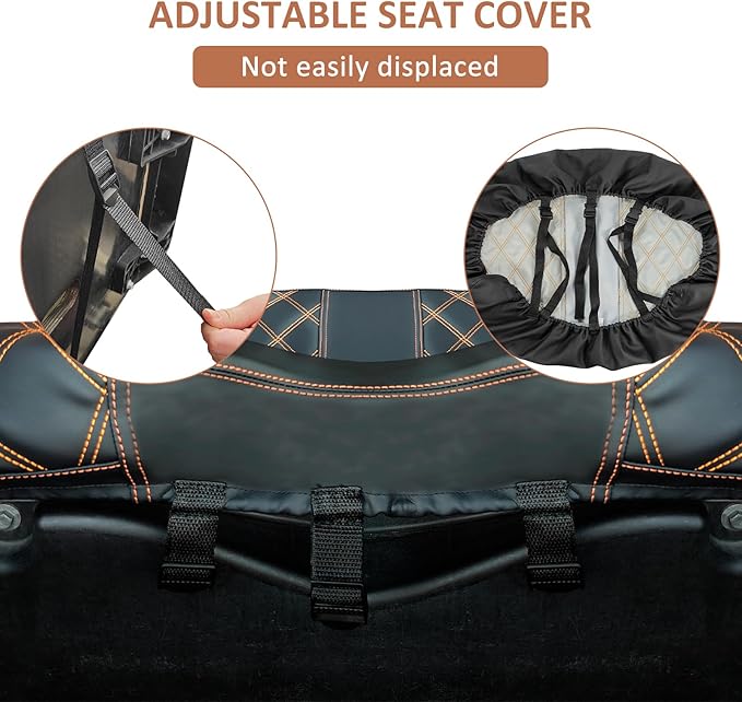 Golf Cart Diamond Seat Covers Kit, Fit for Club Car Precedent OEM Standard Front Seat Cushion, Golf Cart Vinyl Seat Cover, No Nails Required