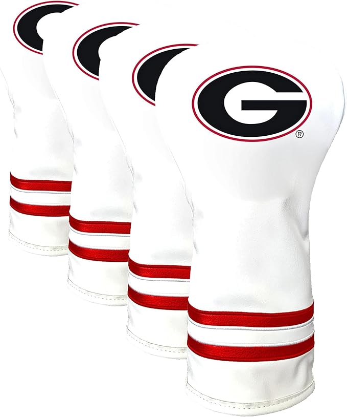 Team Golf NCAA White Vintage Driver Golf Club Headcover, Form Fitting Design, Retro Design