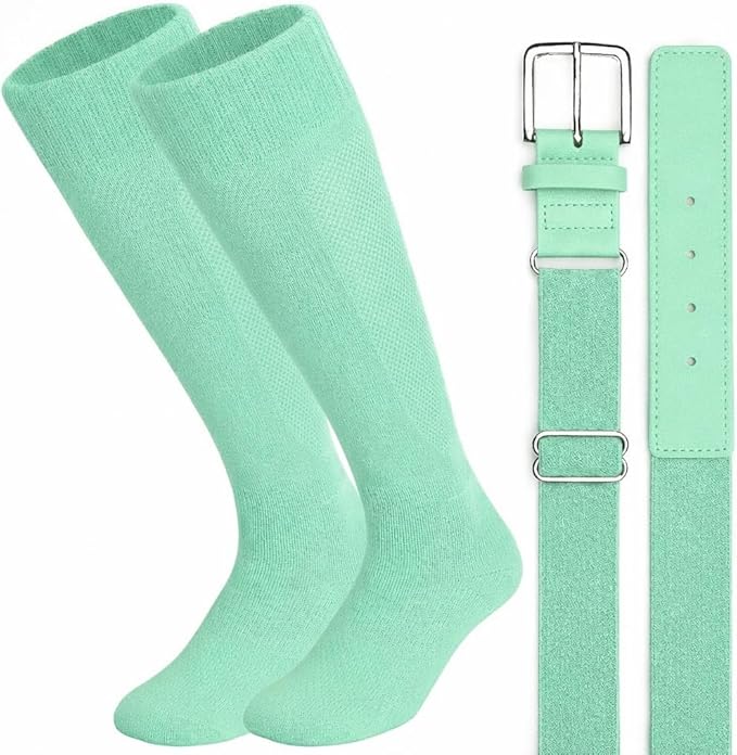 Baseball Socks and Belt Combo for Youth Adult Softball Sock Belt for Boys and Girls