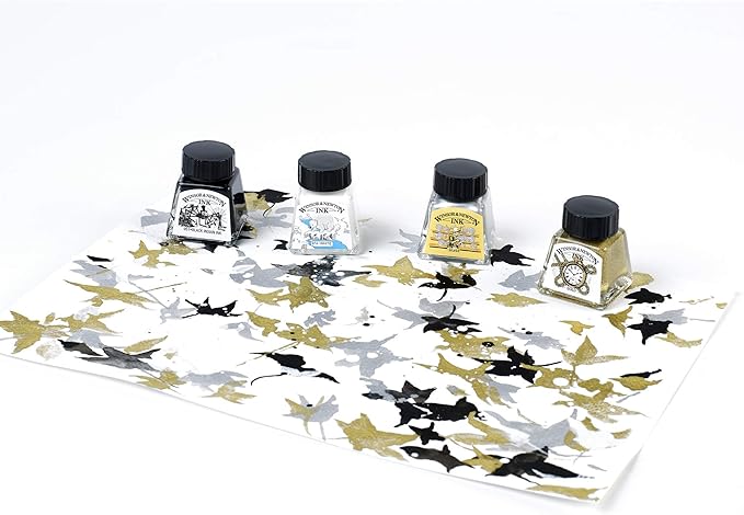 Winsor & Newton Collection Drawing Ink Set, Metallic Tones - Image 4