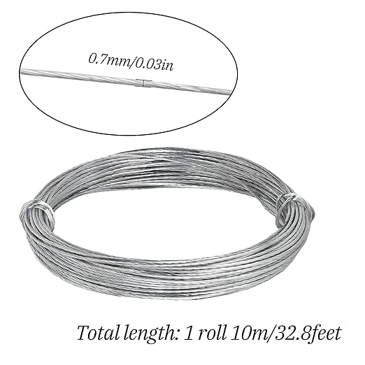 32.8 Feet/10m Stainless Steel Picture Hanging Wire, Heavy Duty Metal Wire - Image 2