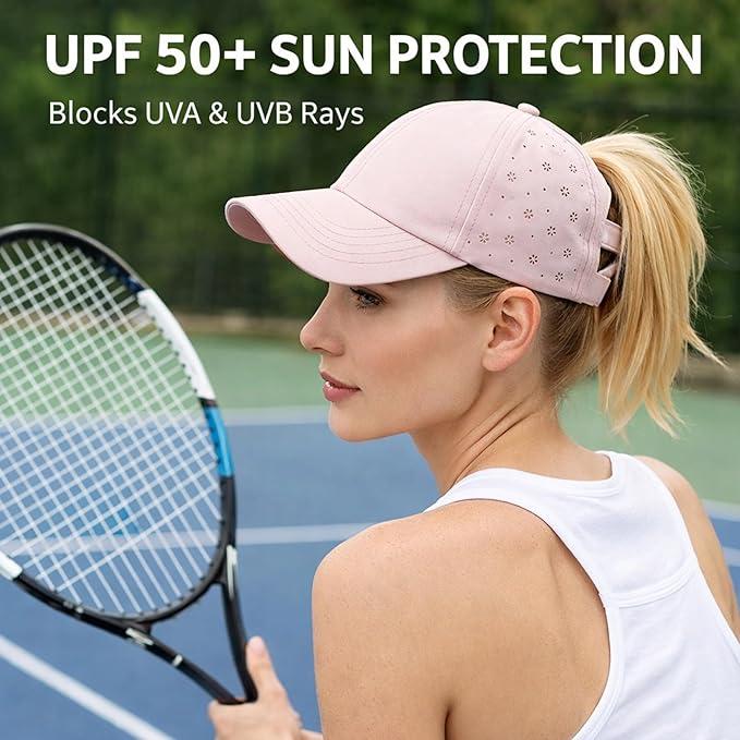 ZTL Women's High Ponytail Baseball Cap Performance Running Hat Quick Dry Mesh Sports Cap Unstructured Dad Trucker Hats