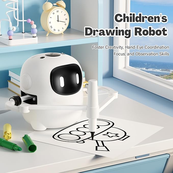Drawing Robot for Kids with 150 Cards, Voice Interactive Educational Drawing - Image 2