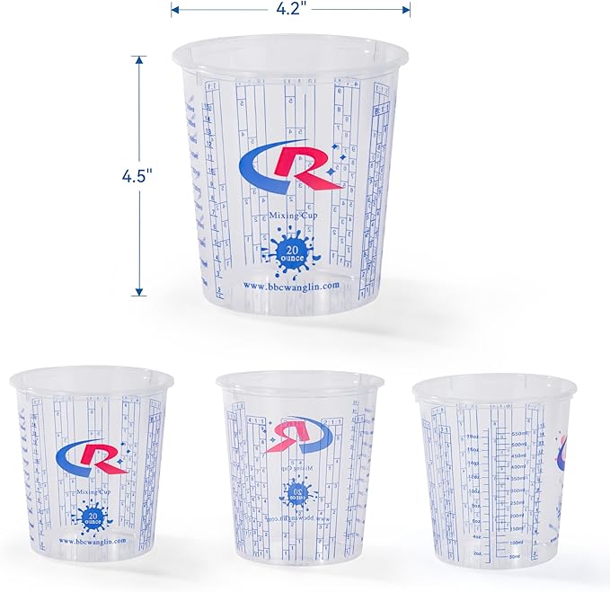 Paint Mixing Cup 20 Ounce, Accurate Measurements in Ratios and OZ. and ML - Image 5