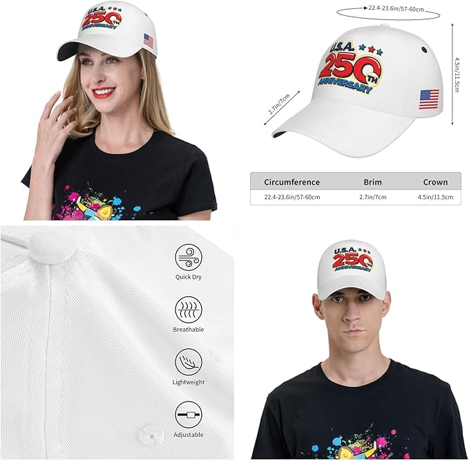 USA Flag Baseball Cap American Patriotic Trucker Hat Father Dad Mother Mom Adjustable Sportswear Hat for Men Women Adults