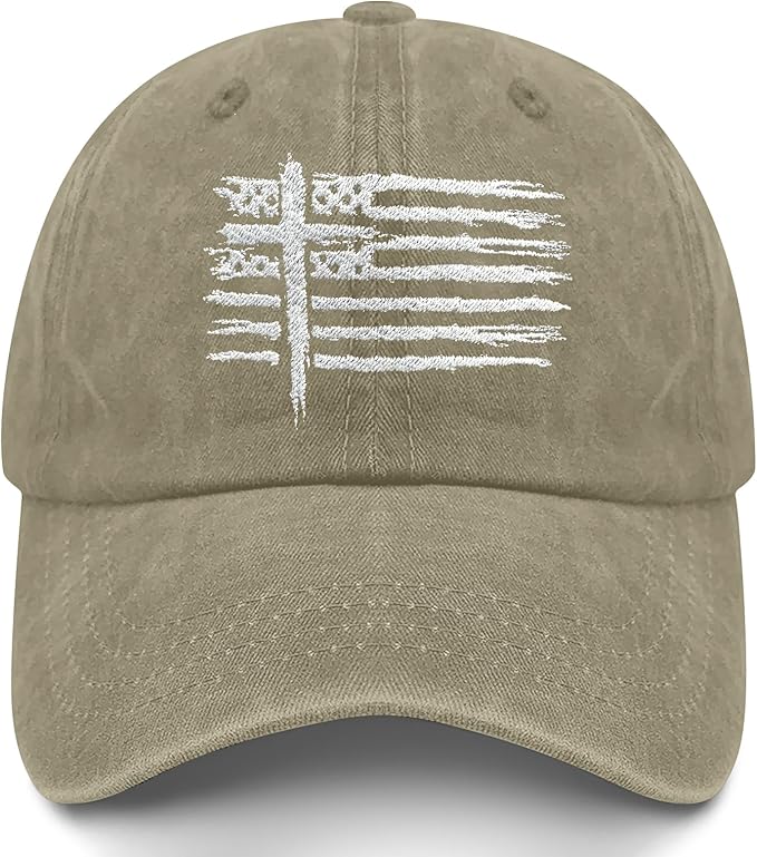 Christian Hats for Men Women, Jesus Baseball Cap, Adjustable Cotton Embroidered Christian Hats