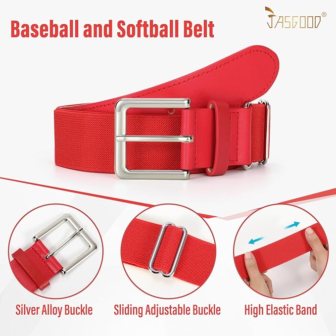 Baseball Socks and Belt for Youth Adult Softball Socks Combo Elastic Waist Belt for Men Kids Boys Girls Women JASGOOD