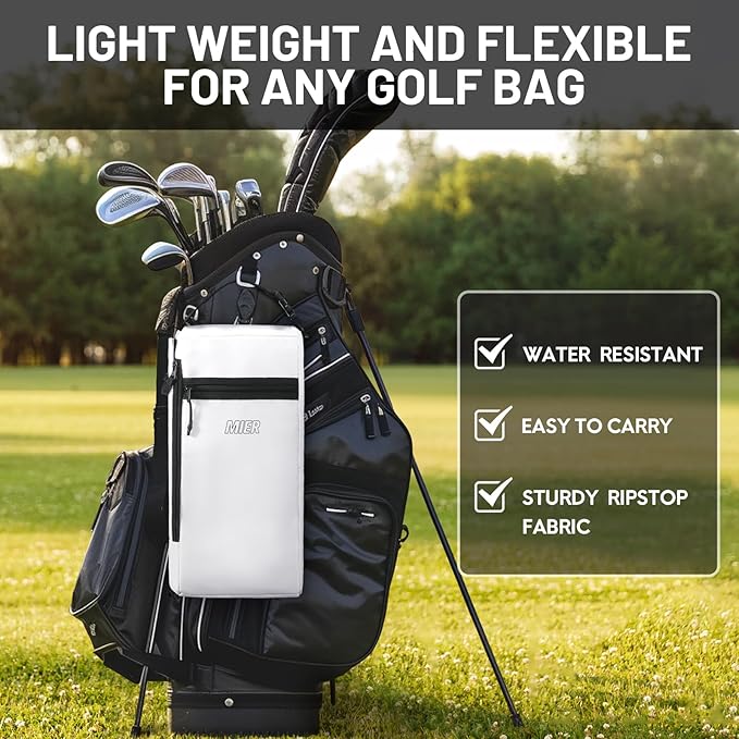 MIER Golf Bag Cooler Insulated Soft Cooler Bag Golf Accessories for Men 9 Cans Portable Beer Cooler Sleeve for Picnic Beach Outdoor Activities