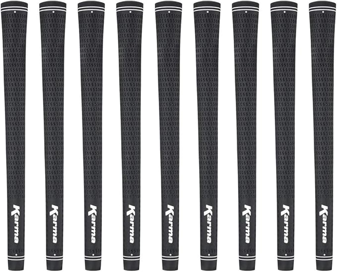Karma Velour Golf Grips for Men, Women, Juniors | Undersize, Standard, Midsize, Oversize, & Jumbo | 6 Colors | Choose Single, 9, 13 Pack or Golf Club Grip Kit