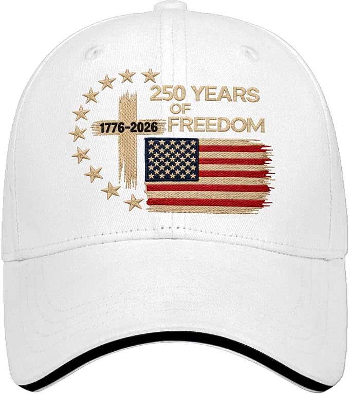 US 250 Years Freedoms 1776-2026 250th Birthday Embroidered Hats Garde Cap for Him