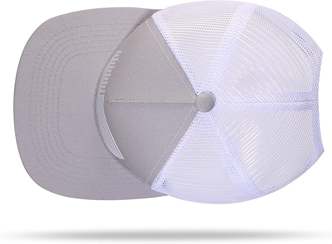 UALON Baseball Cap, Snapback Trucker Hat for Men & Women with American Flag and Adjustable, Breathable Mesh, Flat Bill Hats