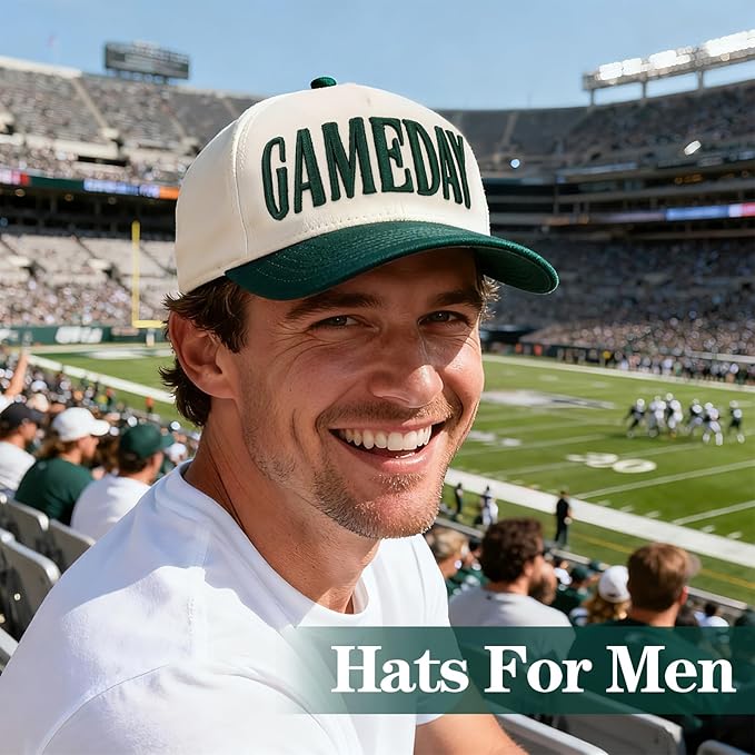 Game Day Hat for Women Men, World Cup Hat Football Softball Basketball Caps