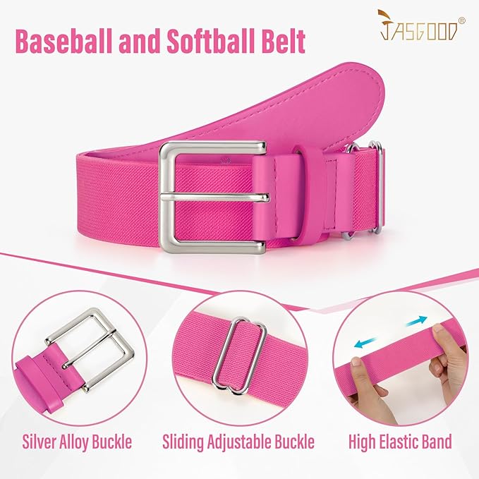 Baseball Socks and Belt for Youth Adult Softball Socks Combo Elastic Waist Belt for Men Kids Boys Girls Women JASGOOD