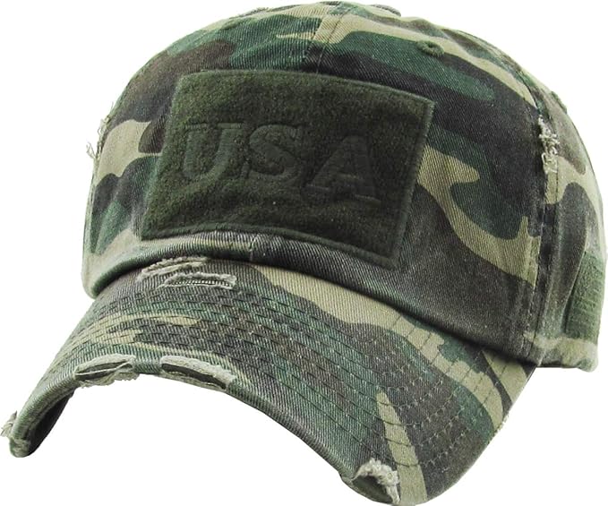 KBETHOS Flag USA America Military Thin Blue Line Thin Red Line Vintage Distressed Baseball Cap Dad Hat Unisex Adjustable…