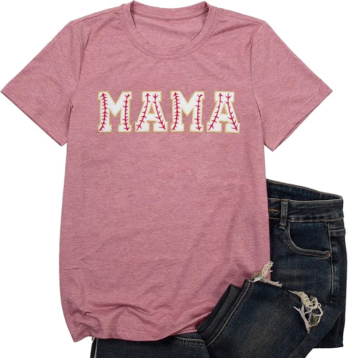 Baseball Mom Shirt Women Baseball Shirt Oversized Chenille Game Day Tops Sports Fan Gift Clothes
