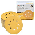 5-Inch 8-Hole Hook and Loop Sanding Discs 180-Grit Random Orbit Sandpaper by Aiyard