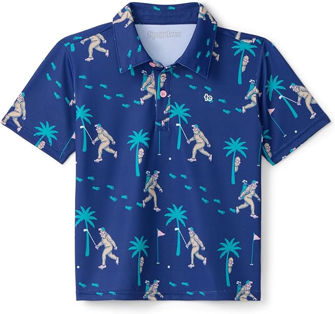 Tipsy Elves Kids and Toddlers Golf Shirts - Athletic Comfort Fit with Quick Dry Material