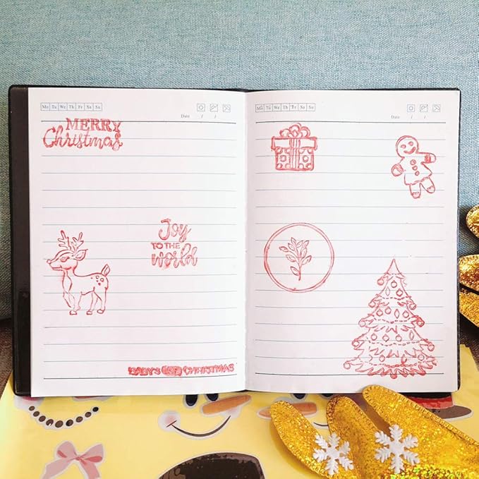 Kiddale Christmas Theme Clear Silicone Stamps Christmas Crafts Stamps - Image 5