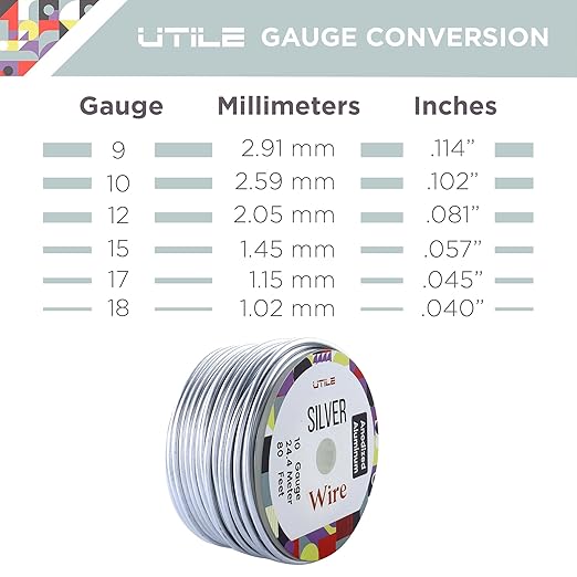 UTILE Armature Aluminum Wire 80 ft 10 Gauge 3.2 mm Anodized Craft Bendable Wire - Image 5
