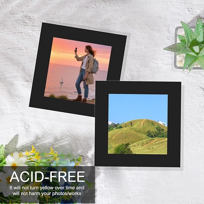 15 Pack 12x12 Black Picture Mats, Frame Mattes - Image 4