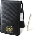 Leather Golf Scorecard Holder: USA Genuine Crazy Horse Leather Golf Yardage Book Cover with 1 Scorecard 1 Pencil Golf Notebook Back Pocket Cool Golf Gifts for Him Golfers Men