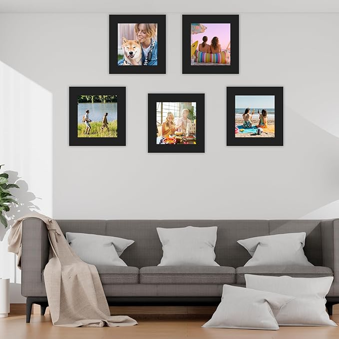15 Pack 12x12 Black Picture Mats, Frame Mattes - Image 6