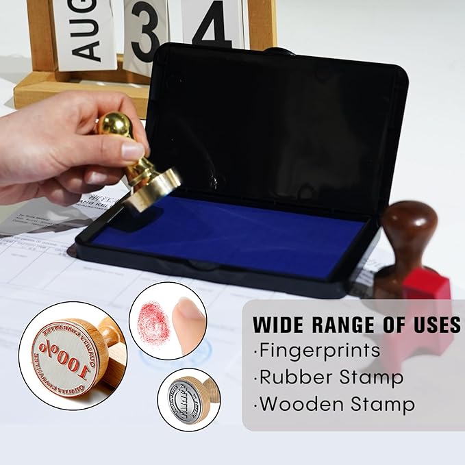 Large Ink Pad for Stamps, 6.14"×3.38" Stamp Pad, Ink Pad for Office, - Image 4