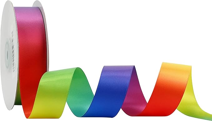 MEEDEE Satin Rainbow Ribbon 1 Inch - Image 3