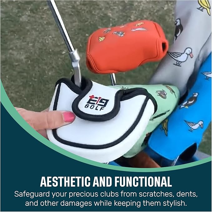 Premium Magnetic Mallet Putter Headcover | Waterproof Synthetic Leather Mallet Putter Cover for Scotty Cameron, Odyssey, Taylormade, Titleist | Durable Club Protection