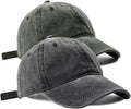 2 PCS Baseball Cap Golf Hat Washed-Cotton Plain Original Classic Cotton Vintage Adjustable Dad Hatsfor Men Women