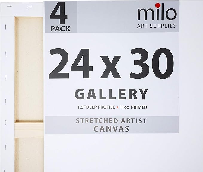 milo Stretched Artist Canvas | 24x30 inches | 4 Pack | 1.5” inch Thick Gallery - Image 2