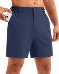 Pudolla Men's Casual Shorts 7"/9"/5" Lightweight Golf Shorts with 3 Pockets Stretch Quick Dry Comfy Work Shorts
