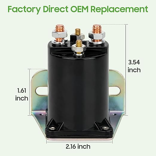 10L0L 12V Solenoid Relay Assembly for Yamaha G2, G8, G9, G11, G14, G16 G20 1985-2002 4-Cycle Gas - Heavy Duty Golf Cart Solenoid 4 Terminal Starter Solenoids OEM JF2-H1950-00, JR3-H1950-00