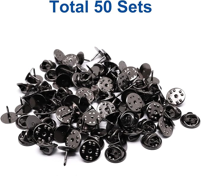 50 Set Pin Backs, Blank Pins Scatter Butterfly Clutch Pin Holder Enamel Pin - Image 2