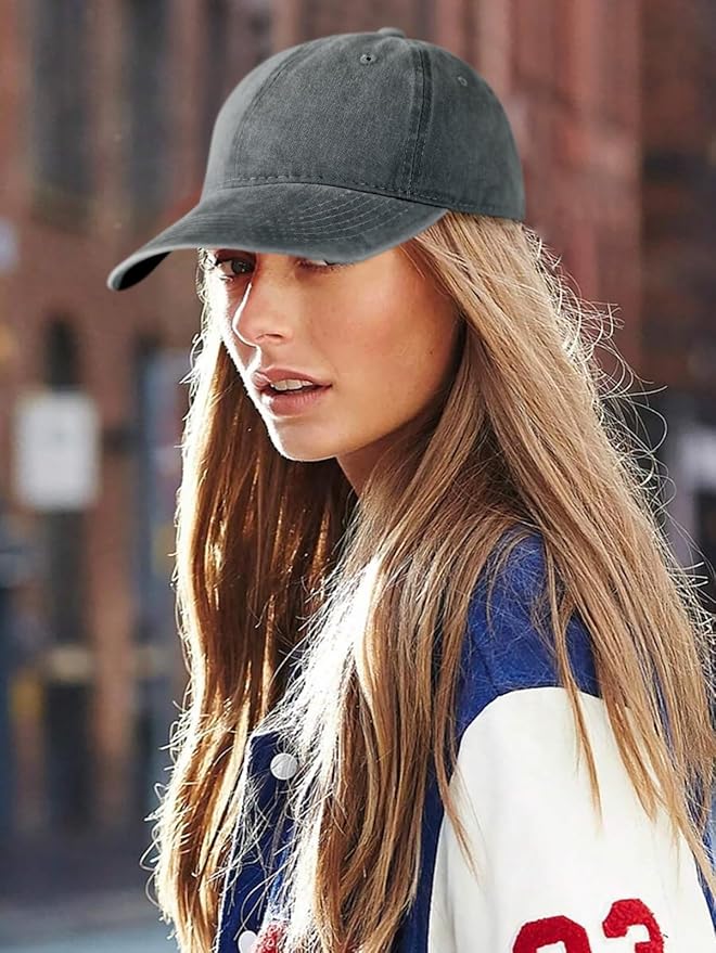 Edoneery Men Women Baseball Cap-Low Profile Adjustable Washed Cotton Golf Dad Hat