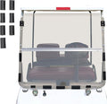 ECOTRIC Tinted Windshield Compatible with 1982-2000.5 Club Car DS Golf Cart Smoke Style Fold Down Windscreen