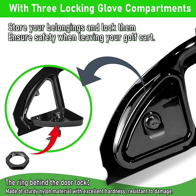 Golf Cart Dashboard Compatible with 2008.5-Up Club Car Precedent Tempo Onward Golf Cart, Club Car Precedent Dash Kt with Storage Compartments