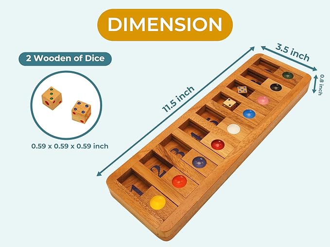 BSIRI Shut The Box Board Games - Image 5