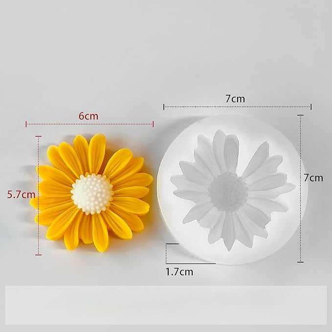 2 Pack Daisy Flower Mold - Image 2